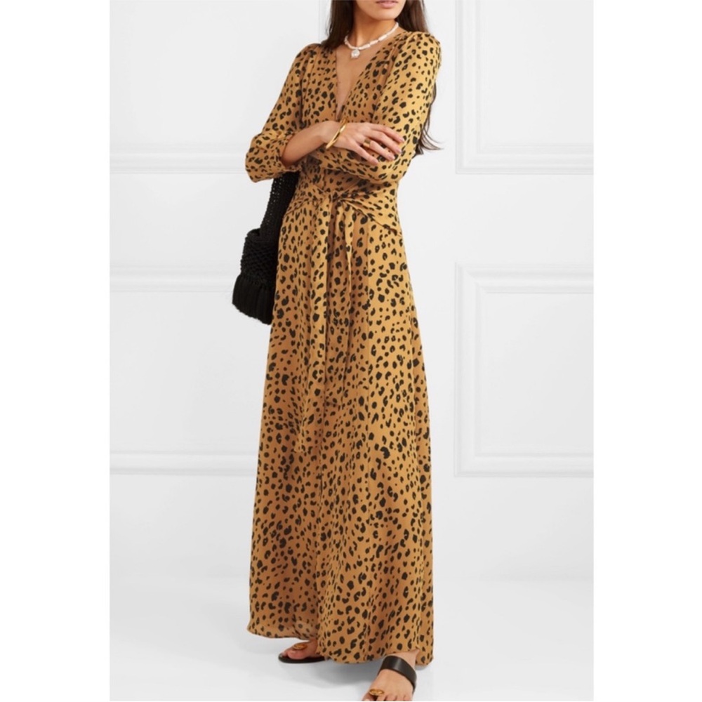 Nicholas | Maxi Leopard Print button down dress - 2